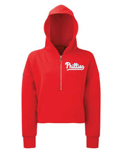 Load image into Gallery viewer, Southern Phillies 1/2 zip crop hoodie ALL DESIGNS IN THIS LISTING