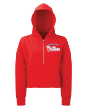 Load image into Gallery viewer, Southern Phillies 1/2 zip crop hoodie ALL DESIGNS IN THIS LISTING