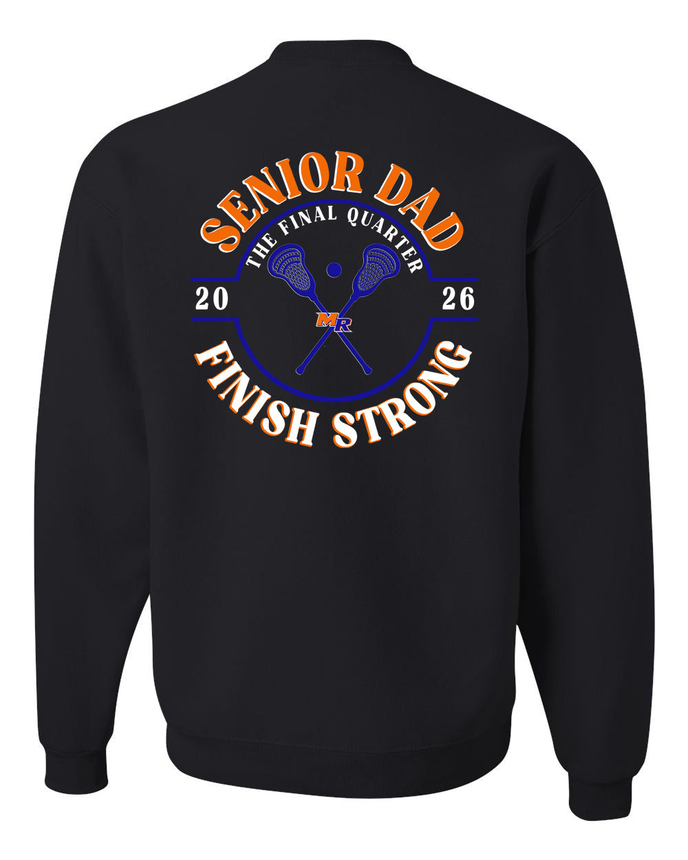 Senior Dad Crewneck Sweatshirt Large Back Image