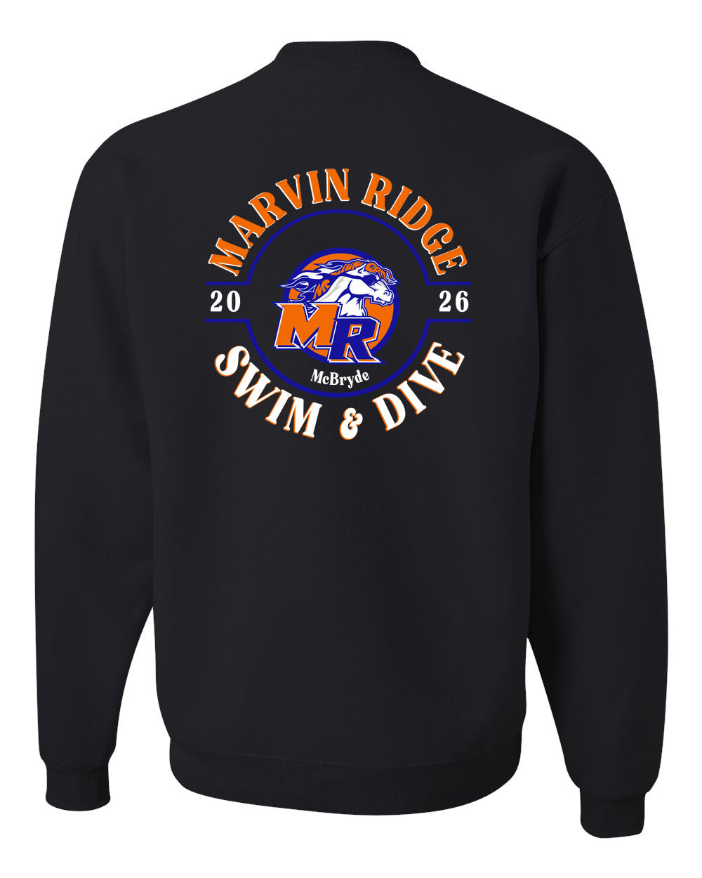 Marvin Ridge Swim and Dive Crewneck Sweatshirt Large Back design