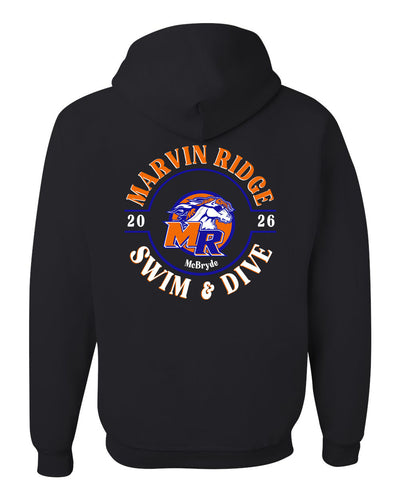 Marvin Ridge Swim & Dive Hoodie Large Back Design, ALL DESIGN OPTIONS
