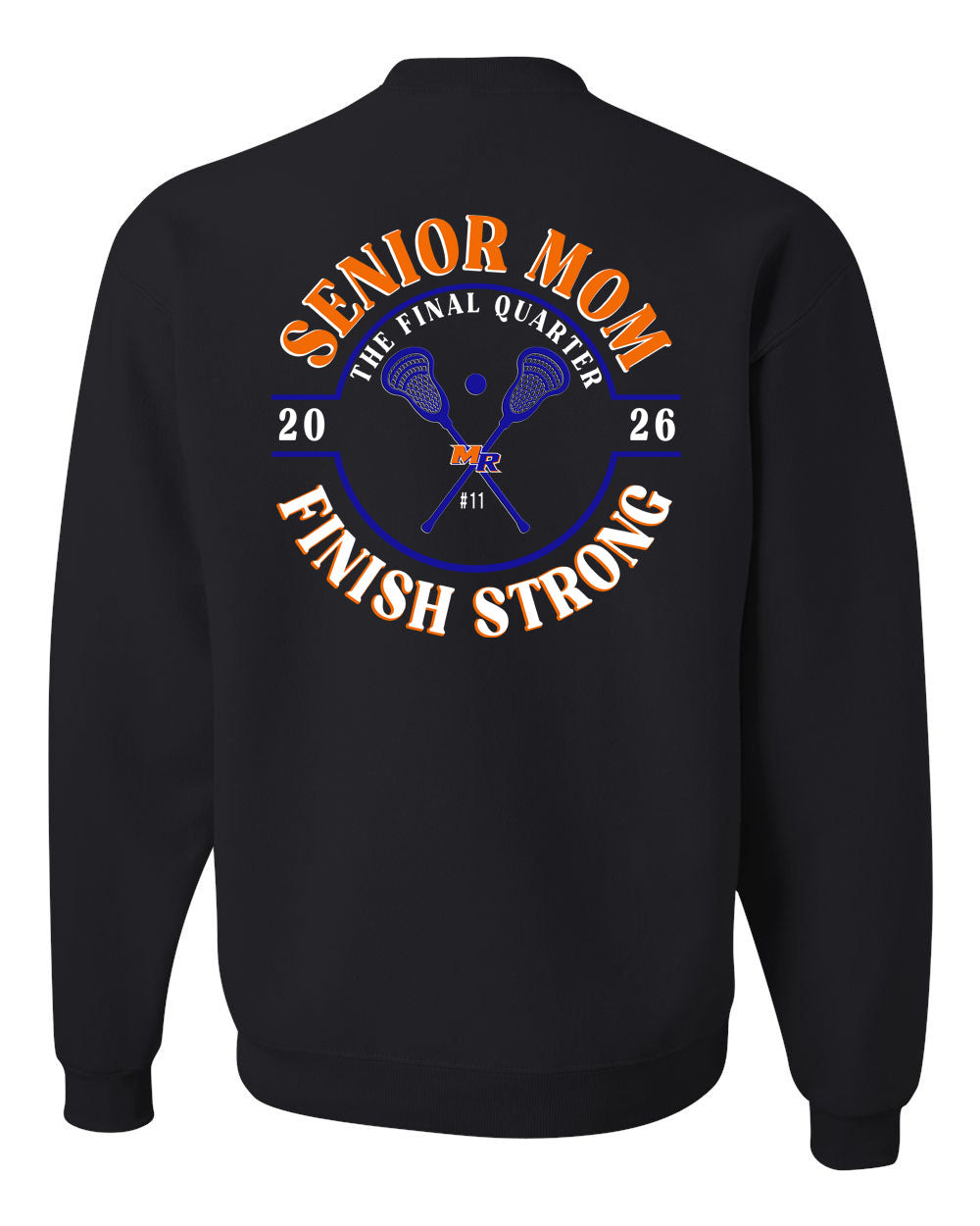 Senior Mom Crewneck Sweatshirt Large Back design