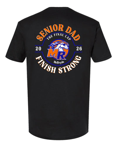 Senior Dad Short Sleeve Shirt LARGE BACK DESIGN SWIM AND DIVE