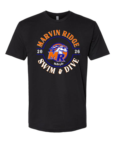 Marvin Ridge Swim & Dive Short Sleeve Shirt FRONT DESIGN SWIM AND DIVE