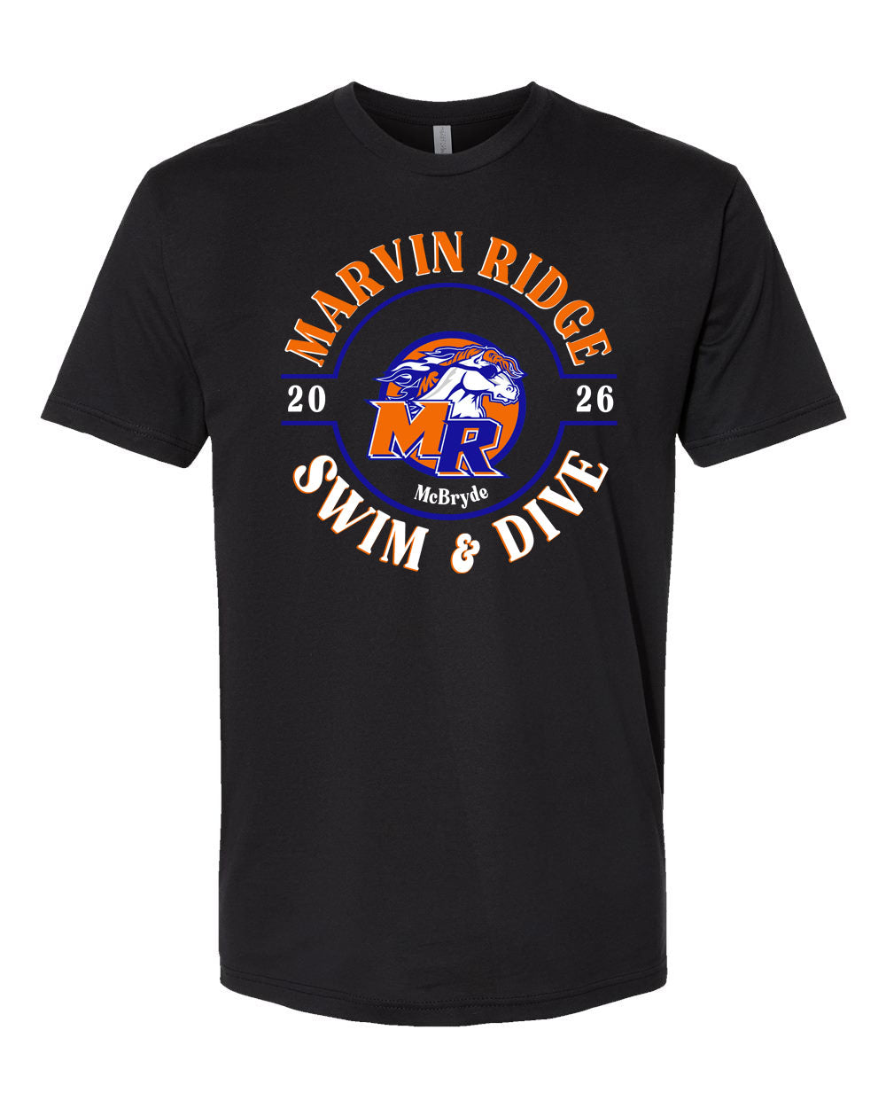 Marvin Ridge Swim & Dive Short Sleeve Shirt FRONT DESIGN SWIM AND DIVE