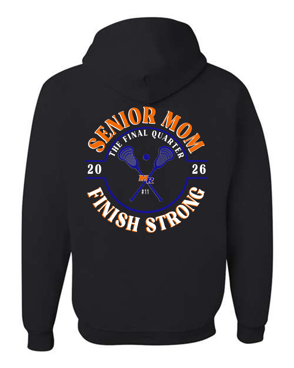 Senior Mom Hoodie Large Back Logo