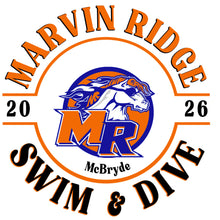 Load image into Gallery viewer, Marvin Ridge Swim &amp; Dive Short Sleeve Shirt FRONT DESIGN SWIM AND DIVE