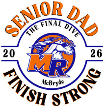 Load image into Gallery viewer, Senior Dad Short Sleeve Shirt LARGE BACK DESIGN SWIM AND DIVE