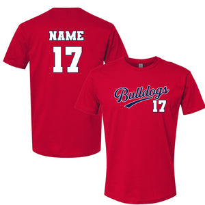 Bulldogs Cotton Short sleeve Shirt Adult and Youth WITH BACK