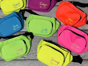 Neon Fanny Pack with custom text