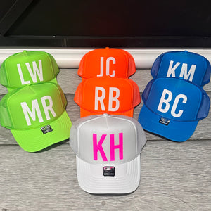 Oversized name Neon Trucker Hat