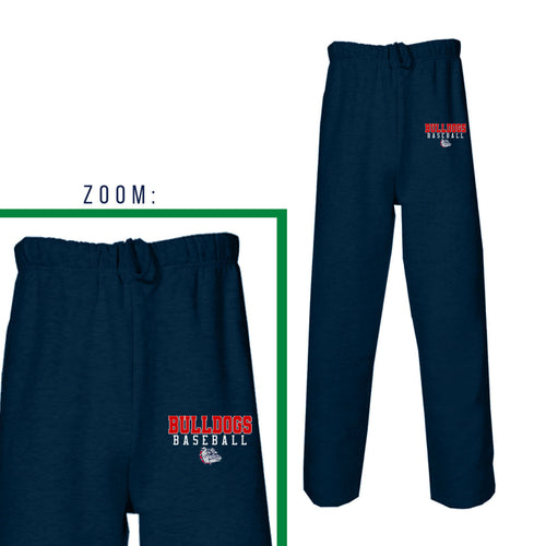 Bulldogs pocket print open bottom Sweatpants