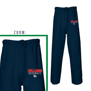 Bulldogs pocket print open bottom Sweatpants