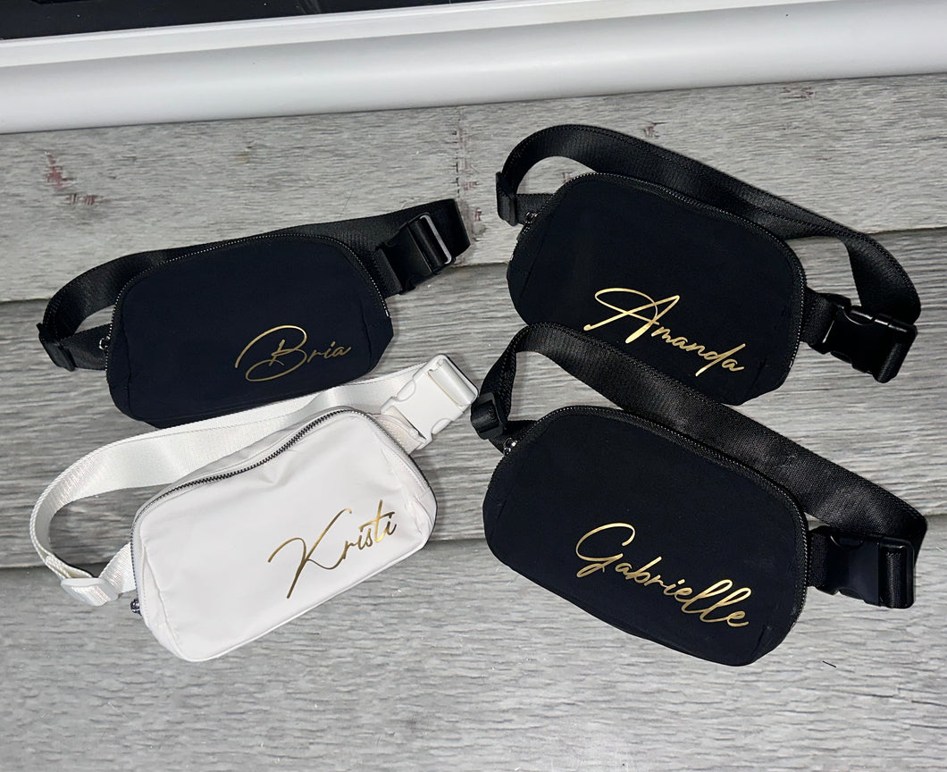Personalized name crossbody bag