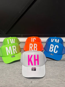 Oversized name Neon Trucker Hat