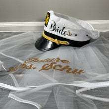 Load image into Gallery viewer, Bride Captain’s Hat with veil
