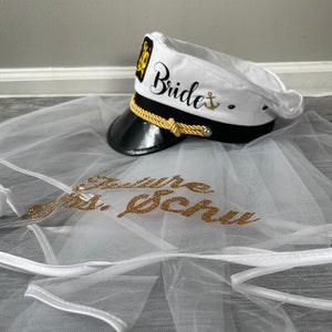Bride Captain’s Hat with veil