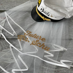 Bride Captain’s Hat with veil
