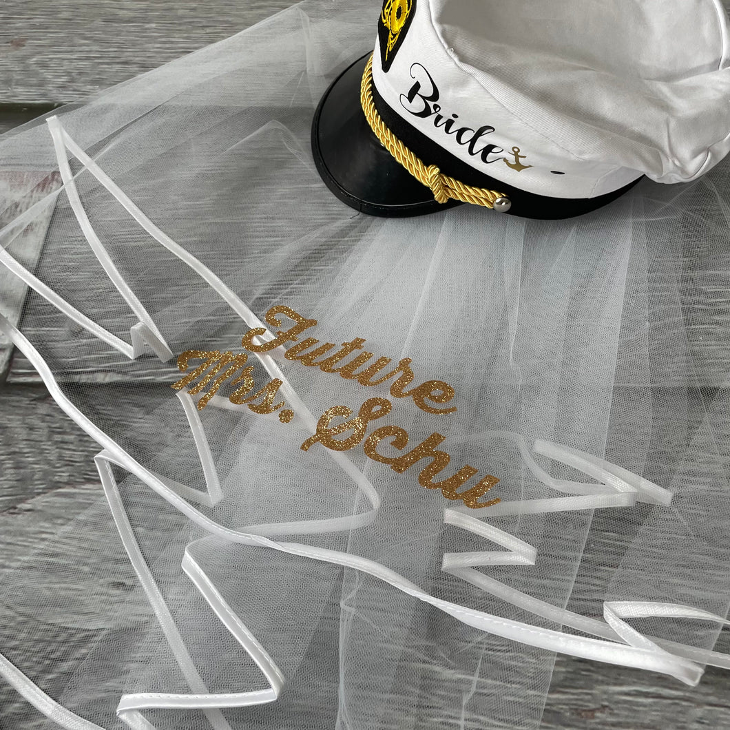 Bride Captain’s Hat with veil