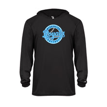 Load image into Gallery viewer, Dri Fit 14 u Royals Youth Long Sleeve Hooded Tee