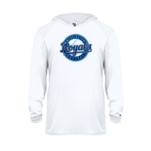 Load image into Gallery viewer, Dri Fit 14 u Royals Youth Long Sleeve Hooded Tee