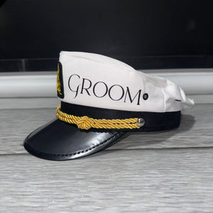 Bride & Groom Captain Hat Set