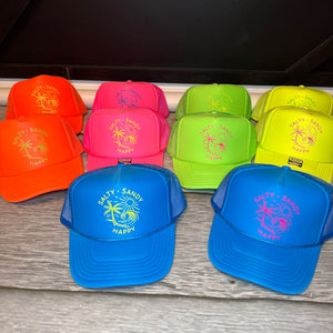 Salty Sandy Happy Trucker Hat